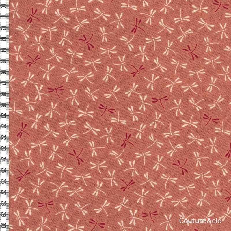 Tissu Libellules rose dans TISSUS JAPONAIS par Couture et Cie
