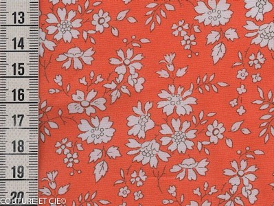 Tissu Liberty Capel orange fluo dans  par Couture et Cie