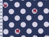 Tissu Pois et bouledogues bleu marine dans Kokka par Couture et Cie