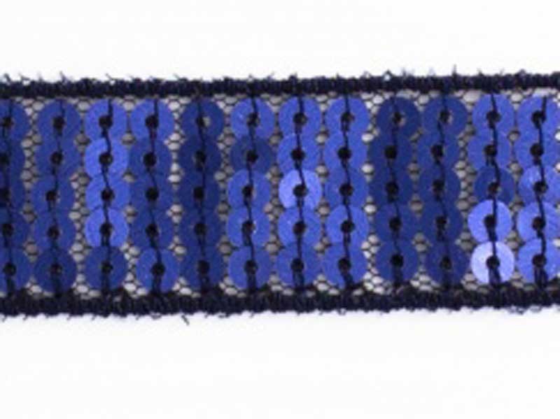 Galon Paillettes rondes bleu foncé dans Rubans paillettes par Couture et Cie