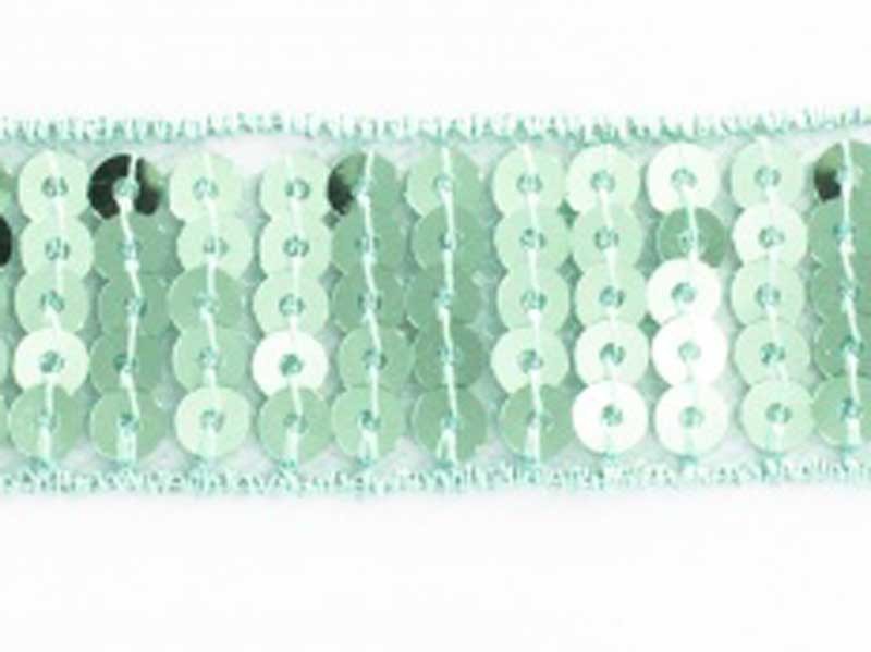 Galon Paillettes rondes vert d&