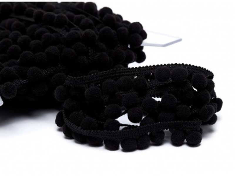 Galon pompons noir 18mm dans Galons pompons par Couture et Cie