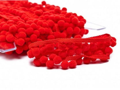 Galon pompon rouge 18mm dans Galons pompons par Couture et Cie