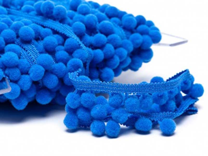 Galon pompon bleu roy 18mm dans Galons pompons par Couture et Cie