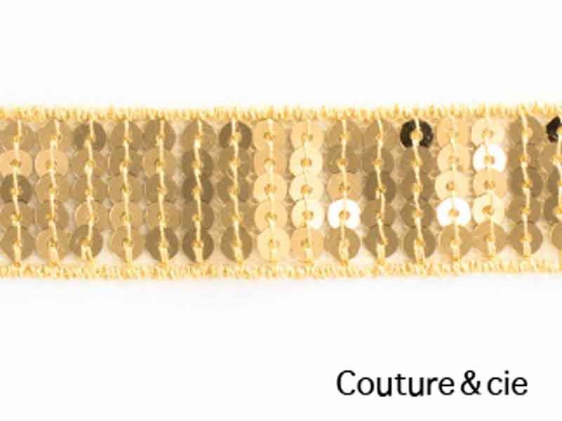 Galon Paillettes rondes or dans Rubans paillettes par Couture et Cie