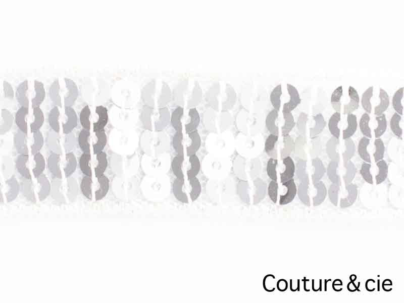 Galon Paillettes rondes argent dans Rubans paillettes par Couture et Cie