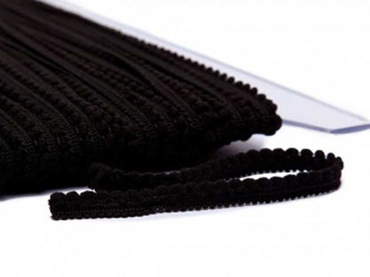 Galon Petits pompons noir dans Galons pompons par Couture et Cie