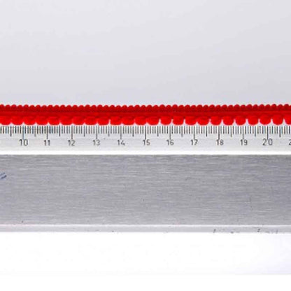 Galon Petits pompons rouge dans Galons pompons par Couture et Cie