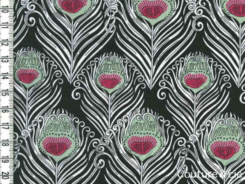 Tissu Liberty Caesar noir dans Batistes Tana Lawn par Couture et Cie