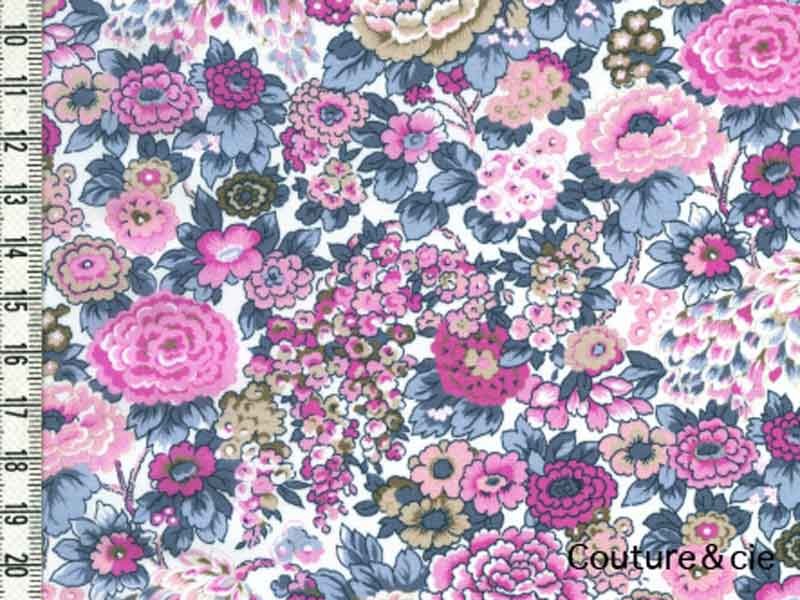 Tissu Liberty Elysian vieux rose, coupon 48x137cm dans Batistes Tana Lawn par Couture et Cie