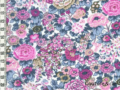 Tissu Liberty Elysian vieux rose, coupon 48x137cm dans Batistes Tana Lawn par Couture et Cie