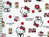 Tissu Hello Kitty bear blanc dans Kiyohara par Couture et Cie