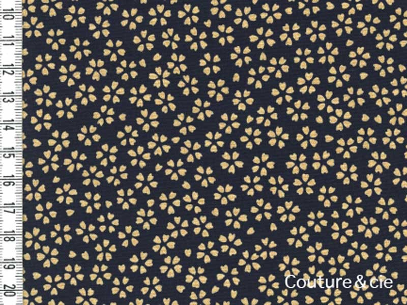 Tissu Sakura bleu, coupon 30*110cm dans Motifs traditionnels par Couture et Cie