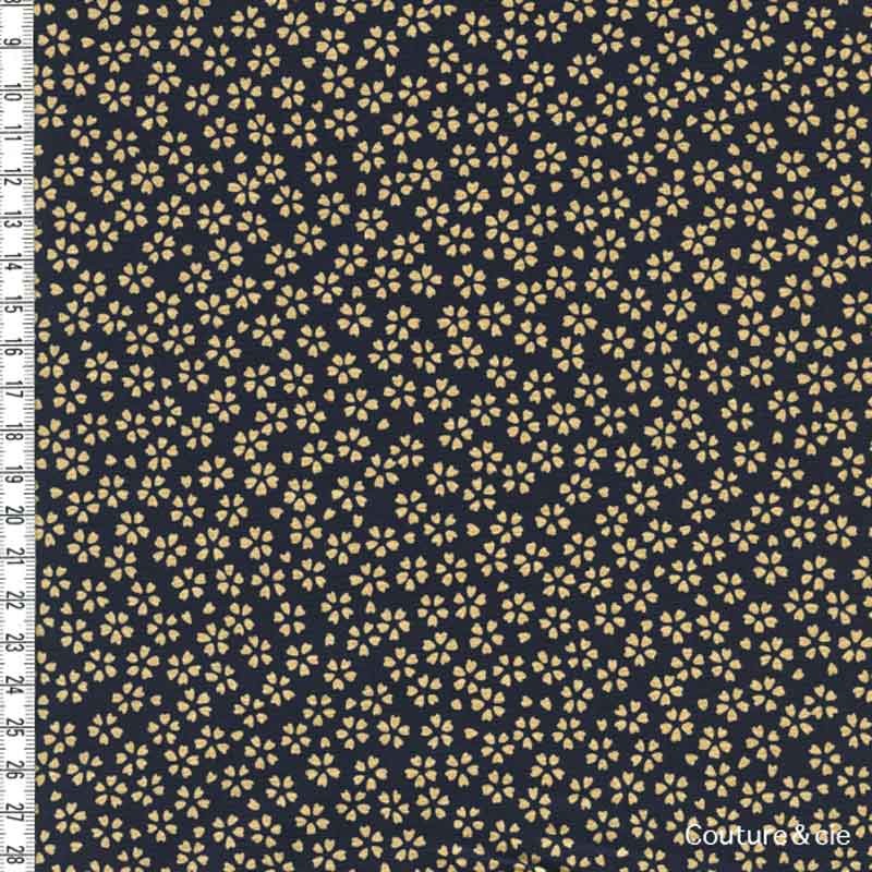 Tissu Sakura bleu, coupon 30*110cm dans Motifs traditionnels par Couture et Cie