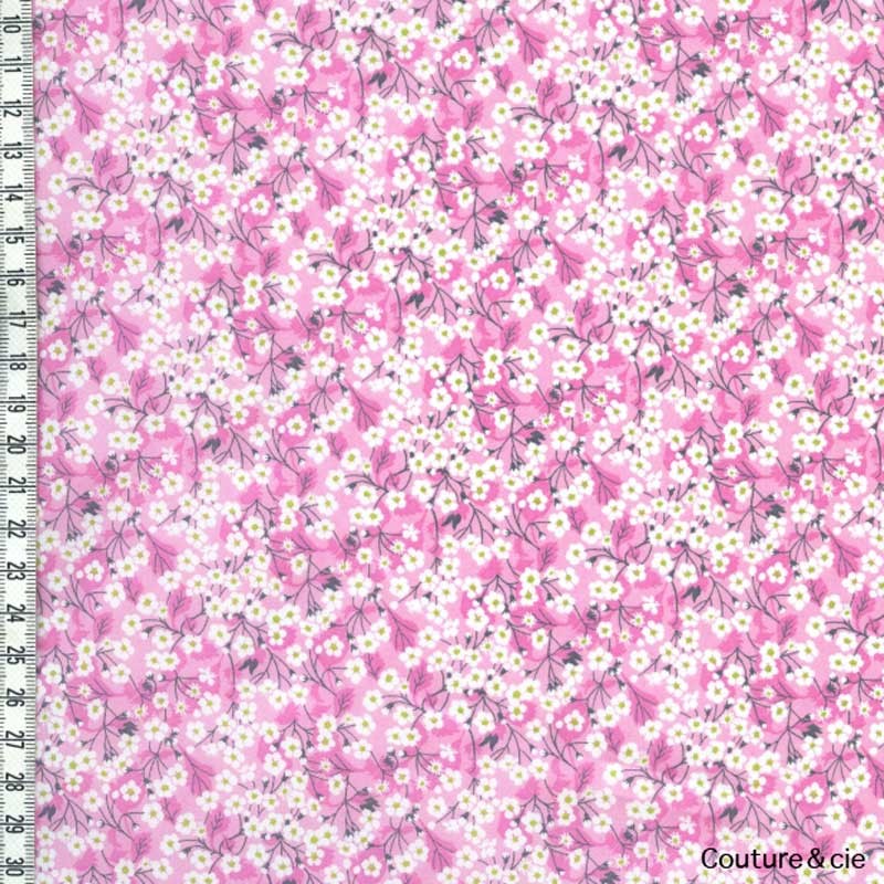 Tissu Liberty Mitsi Valeria orchidée rose dans Batistes Tana Lawn par Couture et Cie