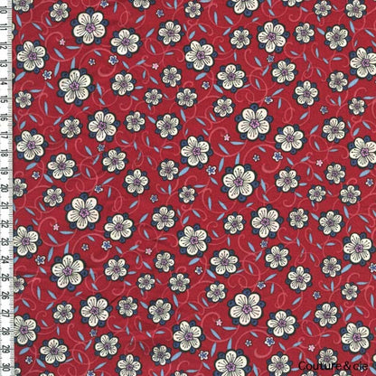 Tissu Liberty Lolly rouge, x10cm dans Batistes Tana Lawn par Couture et Cie