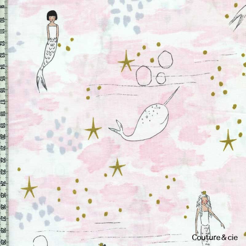 Tissu Mermaid Magic rose dans MICHAEL MILLER par Couture et Cie