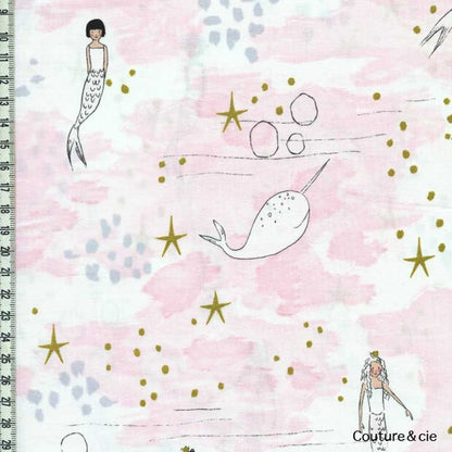 Tissu Mermaid Magic rose dans MICHAEL MILLER par Couture et Cie