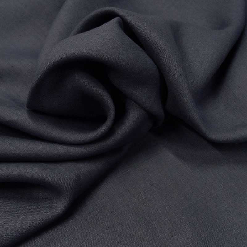 Fine toile de lin bleu marine dans Lins par Couture et Cie
