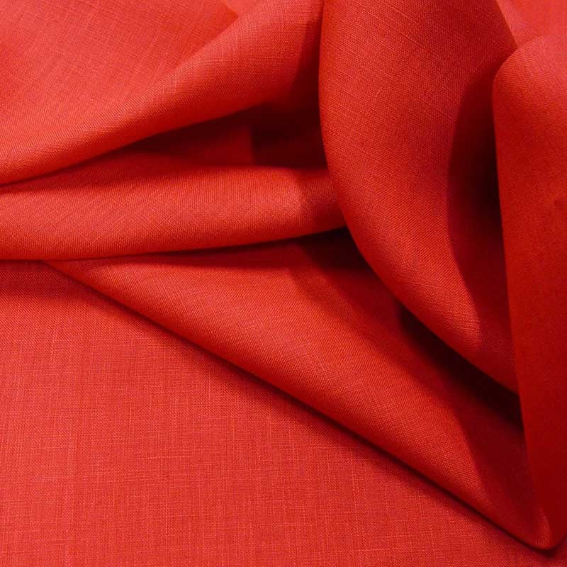 Fine toile de lin rouge dans Lins par Couture et Cie