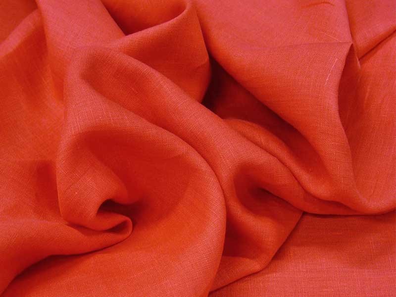 Fine toile de lin rose corail dans Lins par Couture et Cie
