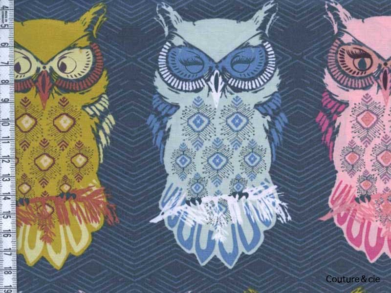 Tissu AGF Chouettes, Collection Nightfall dans ART GALLERY FABRICS par Couture et Cie