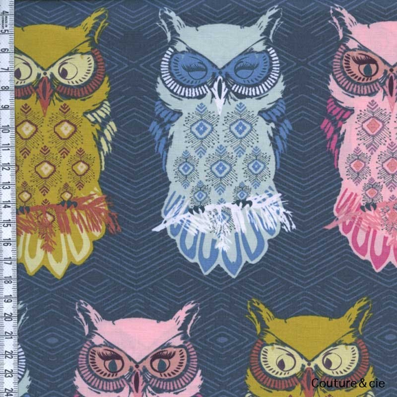 Tissu AGF Chouettes, Collection Nightfall dans ART GALLERY FABRICS par Couture et Cie