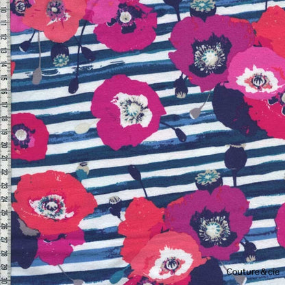 Jersey AGF Skopelos bleu, x10cm dans ART GALLERY FABRICS par Couture et Cie