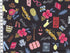 Tissu Rifle Paper Bon Voyage noir, x10cm dans COTTON + STEEL par Couture et Cie