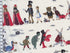 Tissu Rifle Paper Wonderland Procession écru, x10cm dans Rifle Paper Co par Couture et Cie