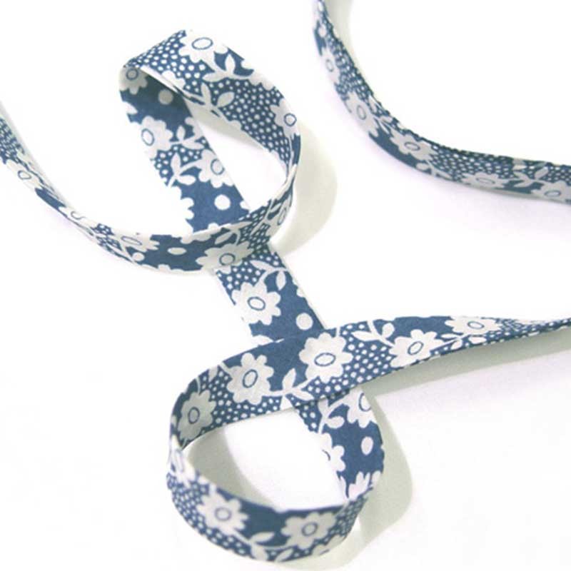Biais Liberty Milie bleu, x10cm dans Biais Liberty par Couture et Cie