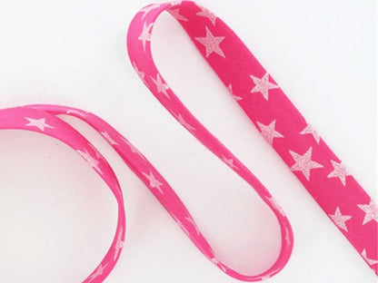 Biais rose étoiles nacrées dans Accueil par Couture et Cie