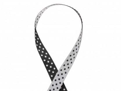 Ruban pois noir et blanc 10mm dans Rubans Pois par Couture et Cie