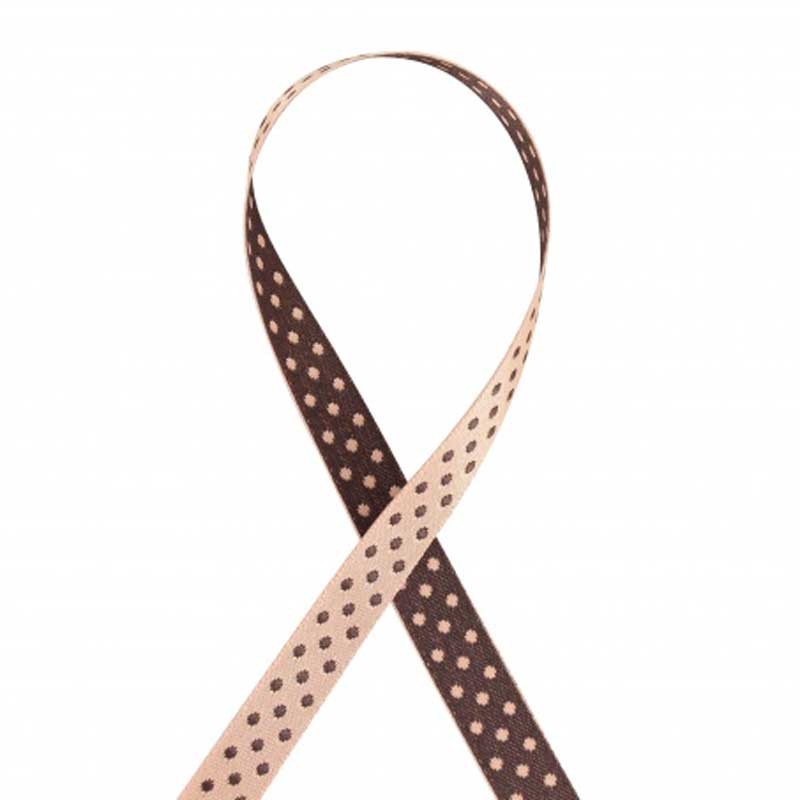 Ruban double face pois lie de vin 10mm dans Rubans Pois par Couture et Cie