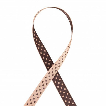 Ruban double face pois lie de vin 10mm dans Rubans Pois par Couture et Cie