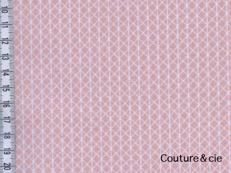 Cotton and Steel Basic Netorious rose et blanc, x10cm dans COTTON + STEEL par Couture et Cie