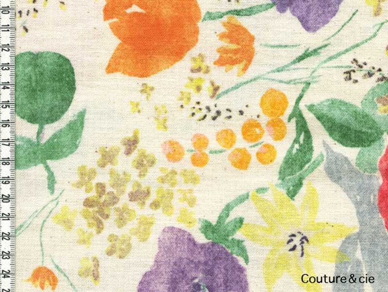Tissu Nani Iro Rakuen coton brossé, x10cm dans TISSUS JAPONAIS par Couture et Cie
