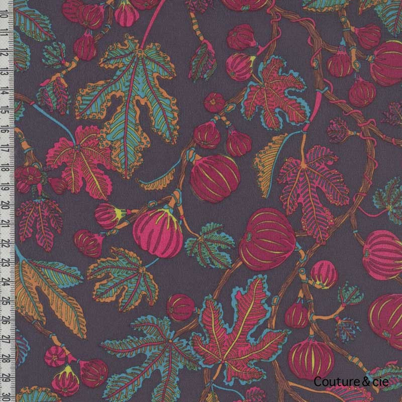 Crêpe de Soie Liberty of London Alma, x10cm dans Soie imprimée par Couture et Cie