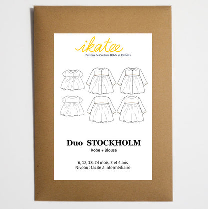 Patron couture bébé Ikatee Robe et blouse Stockholm dans Ikatee par Couture et Cie