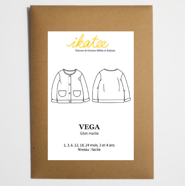 Patron couture Ikatee gilet maille Vega dans Patrons Ikatee par Couture et Cie