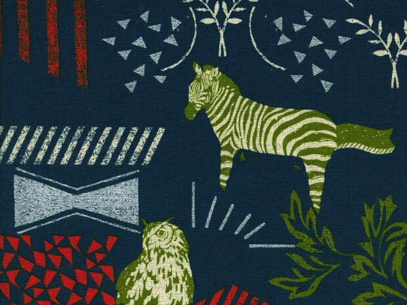 Tissu canvas Echino Habitat bleu marine, x10cm dans TISSUS JAPONAIS par Couture et Cie