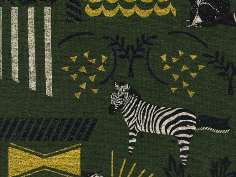 Tissu canvas Echino Habitat kaki x10cm dans TISSUS JAPONAIS par Couture et Cie