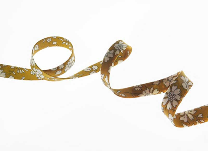 Biais Liberty Capel moutarde, x10cm dans Biais Liberty par Couture et Cie