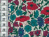 Tissu Liberty Poppy & Daisy bleu canard et rouge, coupon 90x137cm dans Tissus LIBERTY OF LONDON par Couture et Cie