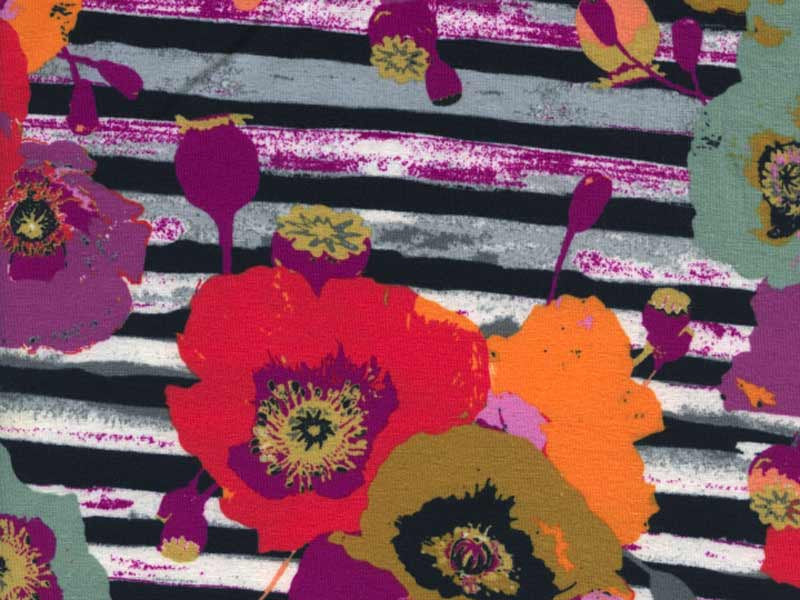 Jersey Art Gallery Fabrics Skopelos noir, coupon 100x150cm dans ART GALLERY FABRICS par Couture et Cie