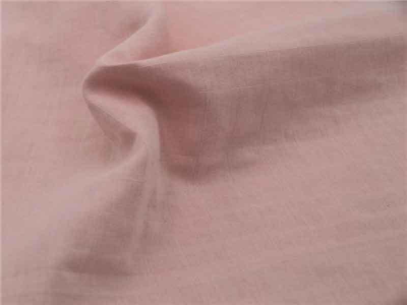 Tissu Lange en coton bio à carreaux faux uni rose layette x10cm dans TISSUS BIOLOGIQUES par Couture et Cie
