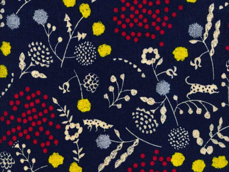 toile enduite Echino bleu savane x10cm dans Echino par Couture et Cie