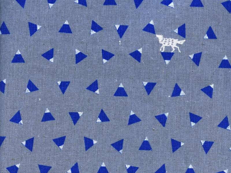 toile enduite Echino gris triangle x10cm dans Echino par Couture et Cie