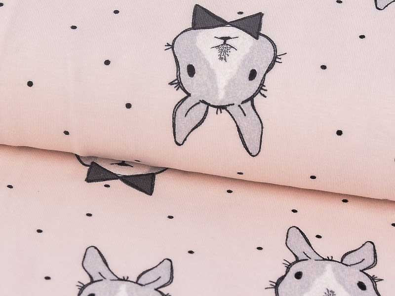 Jersey Bloome Copenhagen, Organic Bunny bow rose x10cm dans TISSUS BIOLOGIQUES par Couture et Cie