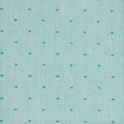 Tissu Chambray bio à pois lagune dans TISSUS BIOLOGIQUES par Couture et Cie